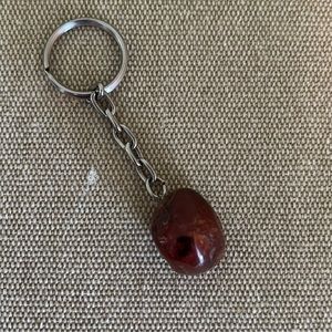Natural Polished Stone Keyring